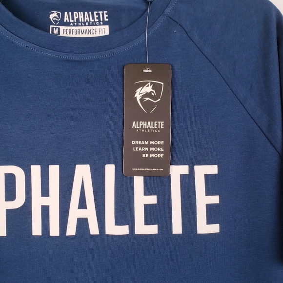 NWT Alphalete Performance Fit S/S T-Shirt Blue Med - Picture 6 of 7